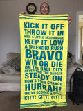 Norwich On The Ball City Microfibre beach towel Yellow
