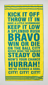 Norwich On The Ball City Microfibre beach towel Yellow