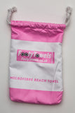 Her Game Too Pink microfibre beach towel #HerGameToo