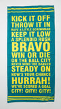 Norwich On The Ball City Microfibre beach towel Green
